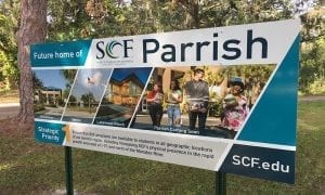 State College of Florida Parrish sign