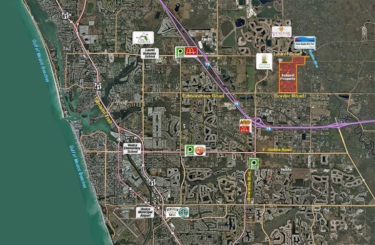 Venice Florida Aerial Map Land Development John A. Neal