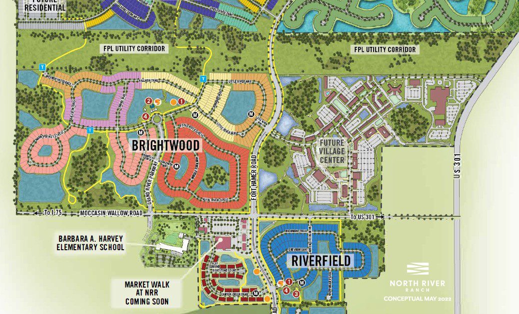 Neal Land amp Neighborhoods Announces - NRR Future Village Center Location Map 