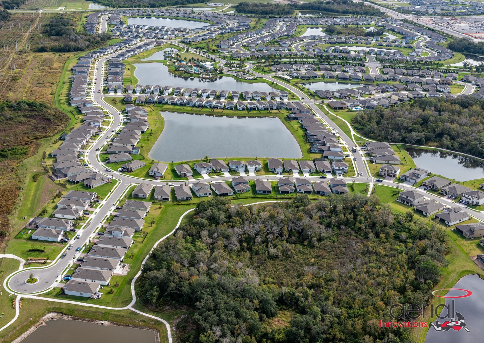 Rooftop Aerial of Brightwood North River Ranch