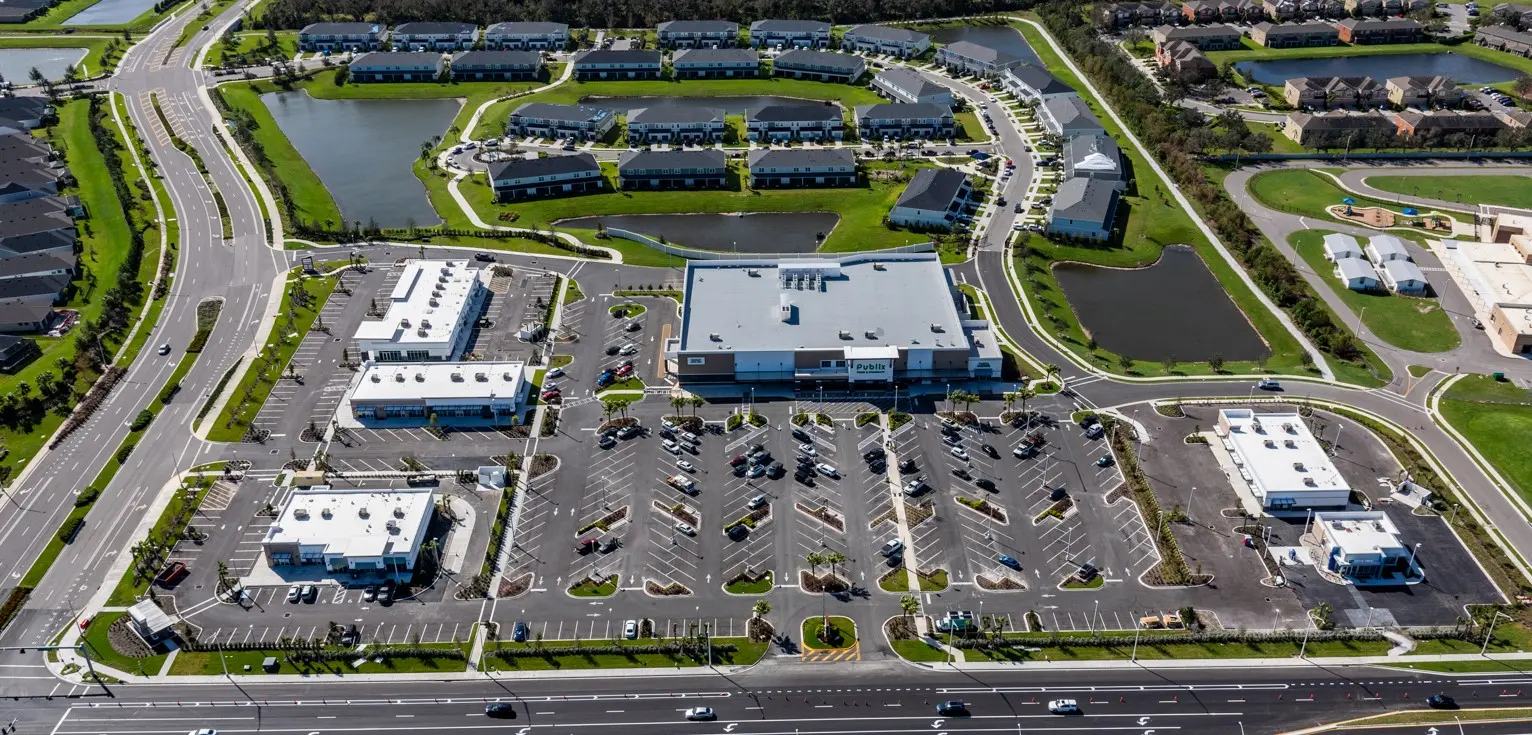 North River Ranch Market Walk Shopping Aerial